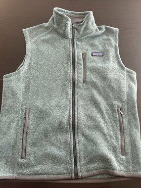 Womens Patagonia Light Green Better Sweater Vest Size Large